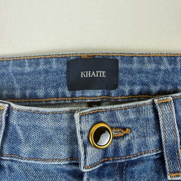 NWOT KHAITE “Vivian” High-Rise Cropped Kick-Flare Jeans • Size 26 • Raw Hem - Picture 3 of 10
